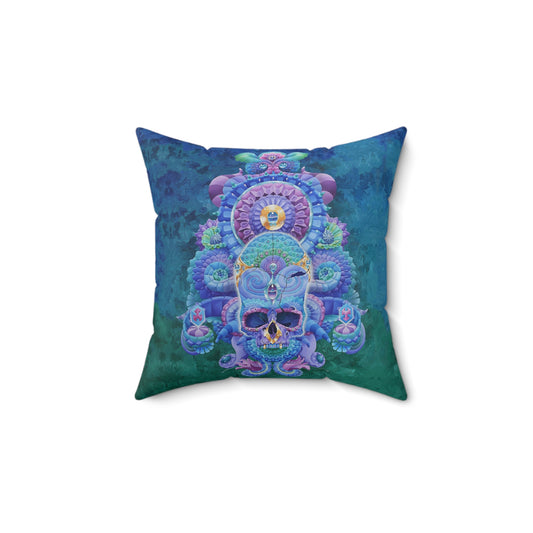 Skull of Atlantis Faux Suede Pillow