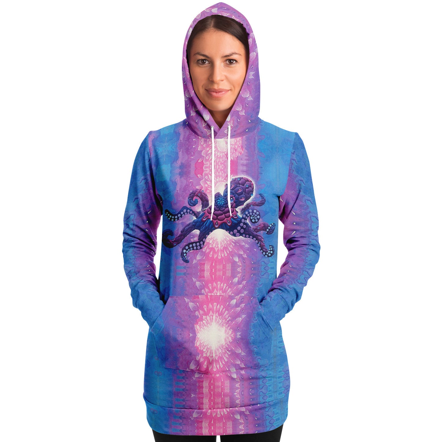 Technicolor Octopus Longline Hoodie