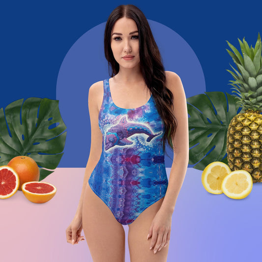 Jeweled Dolphin One-Piece Swimsuit