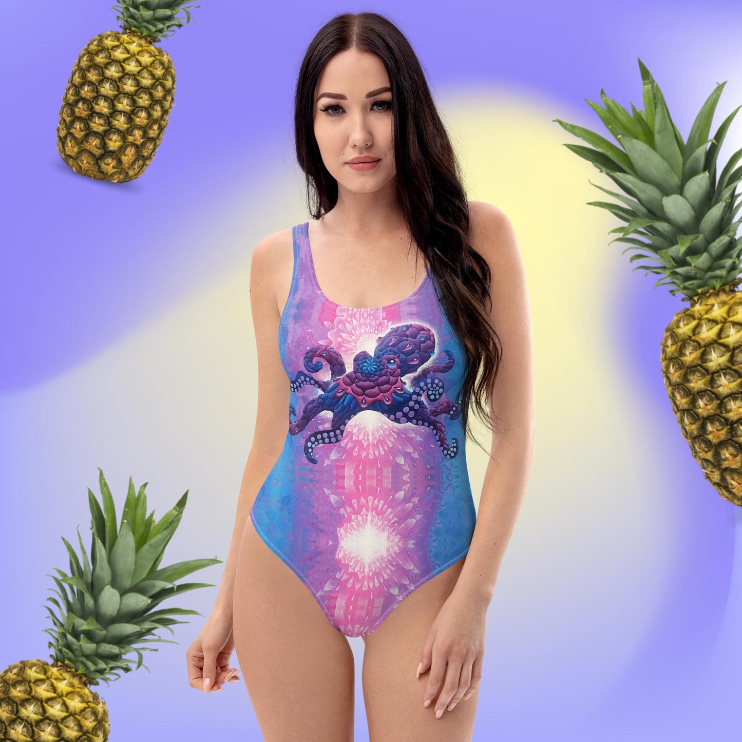 Technicolor Octopus One-Piece Swimsuit