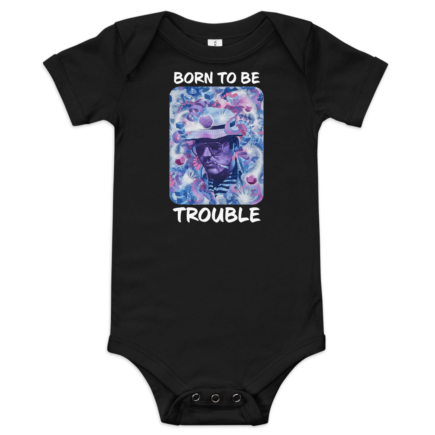 Hunter S. Thompson Baby short sleeve one piece