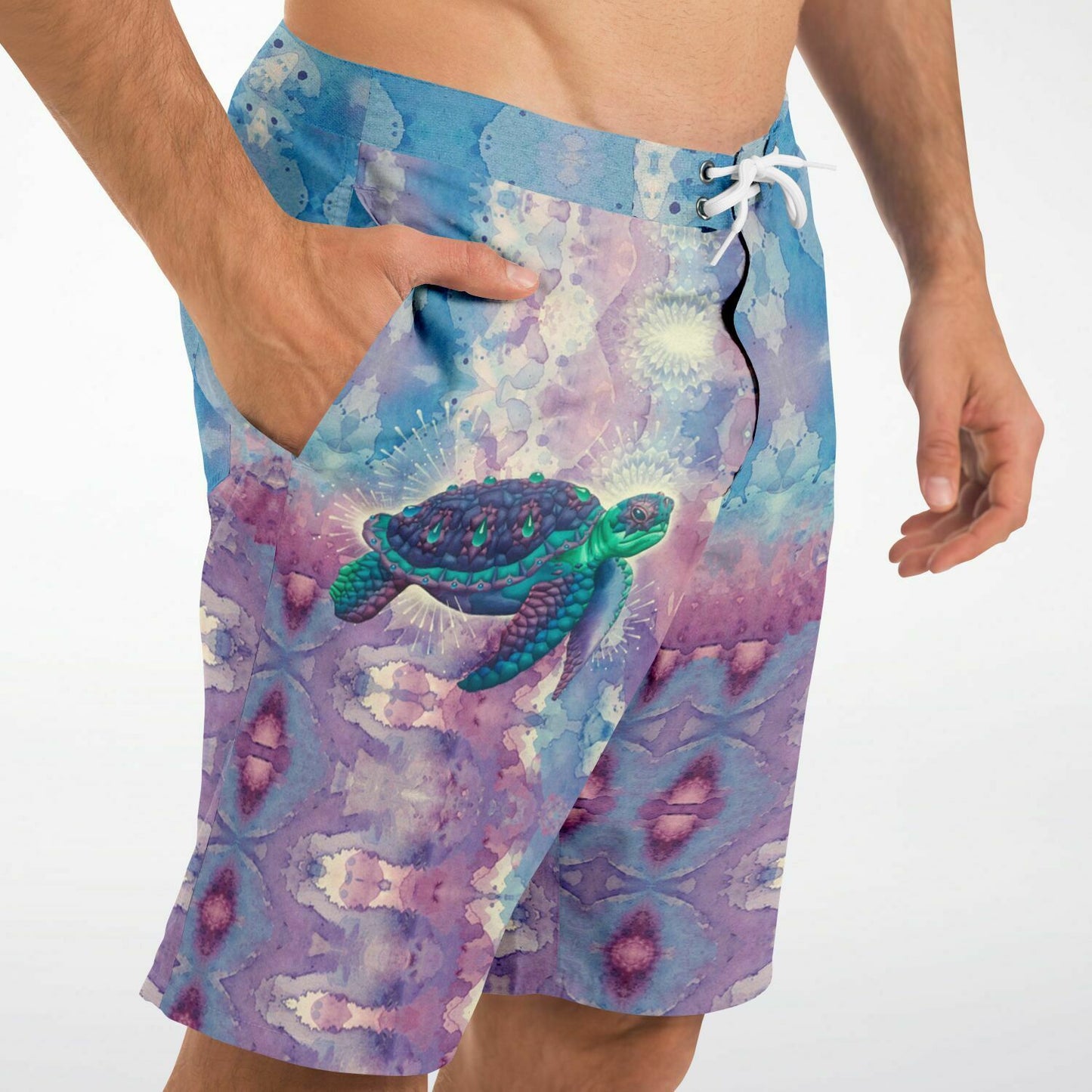 Space Turtle Board Shorts