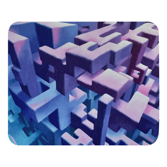 Chamber of Secret Squares Mouse pad